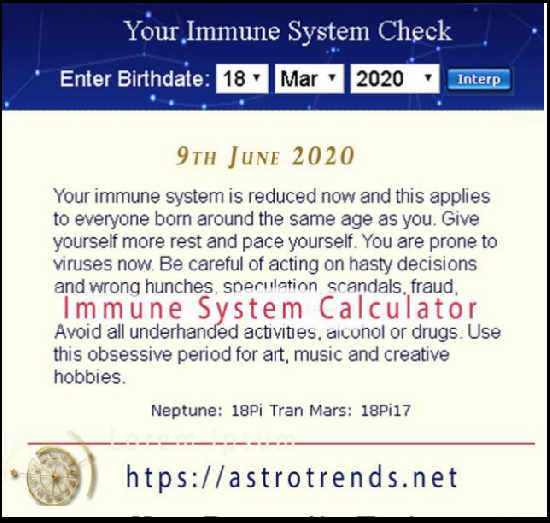 mental health and immune system calculator